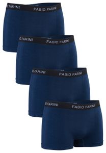 Fabio Farini - 4 Stück Herren Unterhosen - Männer Retroshorts aus weicher Microfaser im sportlichen Look mit Logoschriftzug Größe: L