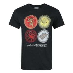Game Of Thrones offizielles Herren House Crests T-Shirt NS5046 (S) (Schwarz)