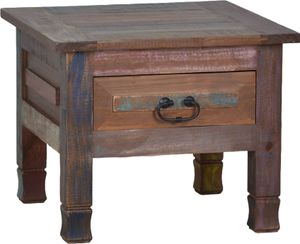 MiaMöbel Beistelltisch Cancun 55x45x55 cm Shabby Chic Massivholz Pinie Bunt