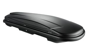 Skibox schwarz VDP JUXT 400 lit + Relingträger kompatibel mit Porsche Macan ab 2015 bis