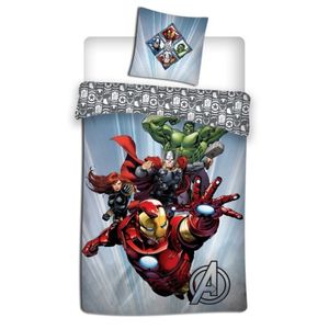 Marvel Avengers Comic - Mikrofaser Kinder Bettwäsche 2tlg. Set 135-140x200