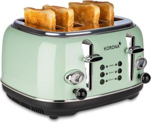 Korona 21676/5 Toaster, Kunststoffgehäuse, Stoppfunktion, Auftaufunktion, Brötchenrost