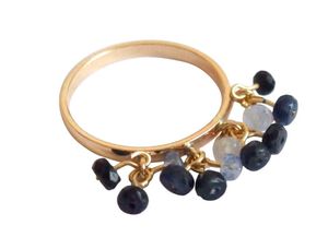 Gemshine - Damen - Ring - Vergoldet - Saphir - Blau