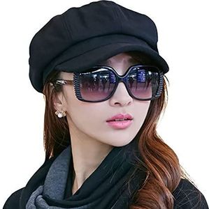 Damen Schirmmütze Schildmütze Barett Ballonmütze Wintermütze Maler Mütze mit Visor 8 Panel Flat Cap