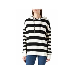 Cecil GmbH   Co. KG Striped Sweatshirt w. Hoody Black XL