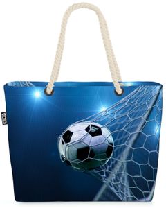 VOID Fussball EM WM Tor Spiel Strandtasche Shopper 58x38x16cm 23L XXL Einkaufstasche Tasche Reisetasche Beach Bag