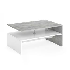 Konferenčný stolík Vicco Amato, 90 x 42 cm, betón/biela