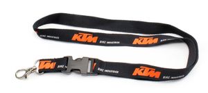 KTM Schlüsselband Original Lanyard - Schwarz Orange mit Clip und Karabiner
