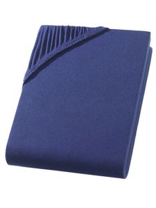 Jersey Split Topper Spannbettlaken für geteilte Topper Marine / Dunkel Blau180x200 - 200x200 cm