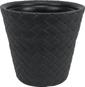 Dekorativer Blumentopf, Prosperplast, Matuba, rund, anthrazit, 35x32,4 cm