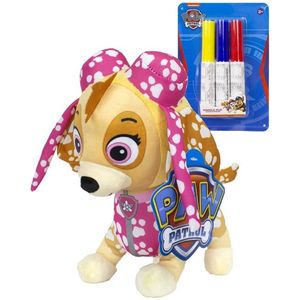 Paw Patrol Doodle Pup Ausmalbares Kuscheltier Waschbar Pink