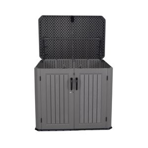 Lifetime Kunststoff Mülltonnenbox & Geräteschrank Phil | 2x240 L| Grau | 94x146x128 cm