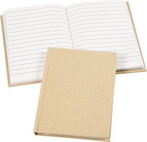 Notizbuch A6 Hardcover Naturpapier, braun, 80 Blatt, liniert