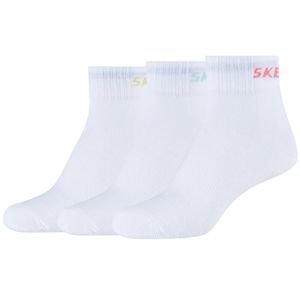 Skechers 3PPK Wm Mesh Ventilation Quarter Socks SK42022-1000, skarpetki, dla dziewczynek, białe