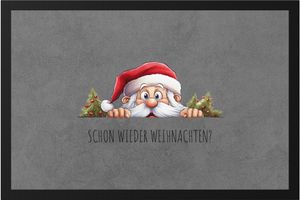 Schon wieder Weihnachten? Süßer Weihnachtsmann Fußmatte Weihnachten Christmas Nikolaus Advent