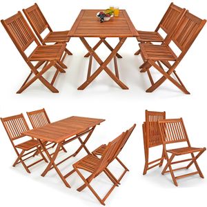 Casaria Sitzgruppe Sydney Light 4+1 FSC®-zertifiziertes Akazienholz 5-teilig Tisch klappbar Sitzgarnitur Holz Gartenmöbel Setok