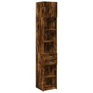vidaXL Vysoká skriňa úzka údený dub 40x42,5x225 cm materiál na báze dreva