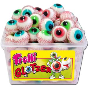 Trolli Glotzer Fruchtgummi-Auge sauer gefüllt, 60 Stück