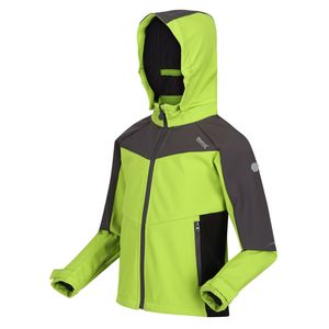 Regatta Softshelljacke Kinder Eastcott II mit Kapuze, Farbe:Lime, Kinder Größen:140