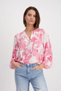 Monari -  Damen Bluse mit Blumenmuster (408183), Größe:38, Farbe:Pink smoothie gemustert (260)
