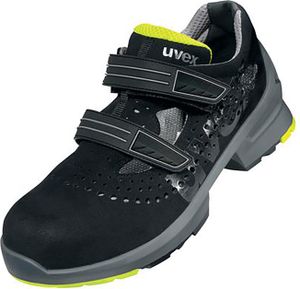 uvex 1 Sandalen S1 schwarz, gelb Weite 11 Gr. 42