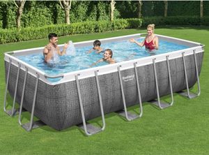 Bestway Power Steel Pool-Set Rechteckig 488×244×122 cm