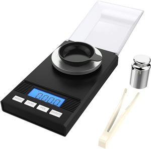 50g /0,001 g Milligramm Waage, Feinwaage, MG Waage, Milligramm Scale, Taschenwaage, Laborwaage mit LCD Display, Briefwaage Professionelle DigitalWaage