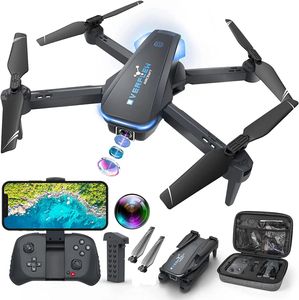 Drohne mit 4K Kamera Faltbare-Quadcopter FPV RC-Drohnen mit 3D-Flips/Höhenhaltung/Gesten-Selfie/Wegpunktflug, Geschenke für Kinder Jungen/Mädchen