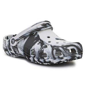 crocs Classic Marbled Clog Weiß / Schwarz Croslite Größe: 41/42 Normal