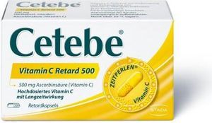 Cetebe Vitamin C Kapsle s pomalým uvolňováním 500 mg 60 kapslí