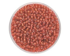 Glorex Rocailles Silbereinzug 2,6 mm 17 g, rot