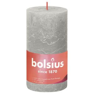 Bolsius Rustikale Stumpenkerzen Shine 4 Stk. 130x68 mm Sandgrau