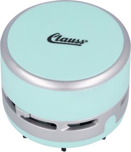 Clauss 2Clean Tischstaubsauger Mint | Mini Staubsauger als Büro Gadget | Ideal für Büro, Haushalt oder Auto | 2 x AA Batterien (nicht enthalten) | Leicht zu reinigen | CL-50002 00