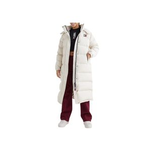 Tommy Jeans dámský béžový zimní kabát - M (ACE)