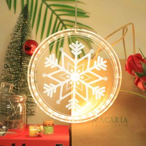 LED 3D Schneeflocke Fensterlicht Weihnachten Fenster Deko Hängende Lichterkette