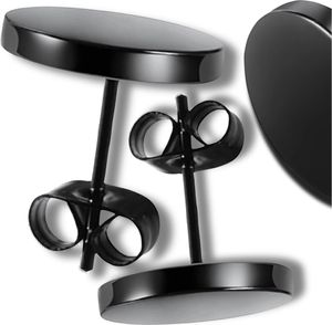 Herren-Ohrstecker, Chirurgenstahl, schwarz, 6 mm Creolen