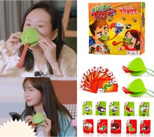 TIC TAC Zungen-Brettspiel Lizard Character Blowing Down Bugs Family Table Brettspiel