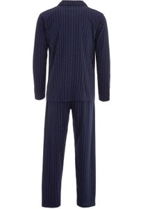 Pyjama Langarm Rechteck, Farbe:Navy, Größe:L