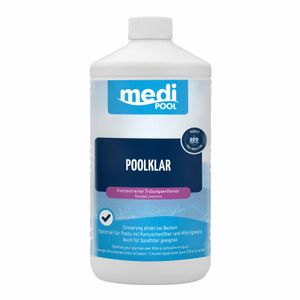 mediPOOL PoolKlar 1 Liter, Trübungsbeseitiger, Klareffekt, Wasserpflege, Poolreiniger