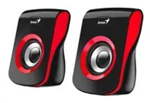 GENIUS-Lautsprecher SP-Q180 Rot, 2,0, 6 W, USB-Netzteil, 3,5-Zoll-Klinke, schwarz-rot (31730026401)