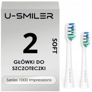 2 Ersatzköpfe Für Die Schallzahnbürste U-Smiler Soft Sanft