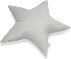 Pepi Kuschelkissen in Sternenform - Handgenäht Antiallergenes Sternkissen 50×50 cm - weiches Kinderkissen Dekokissen für Babys Plüschstern - Star Grey