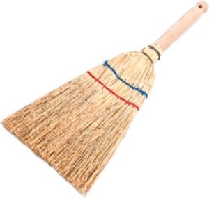 Reisstrohbesen Strohbesen Reisstrohbesen Reisbesen Stroh-Feger Besen 3 -Naht 36cm