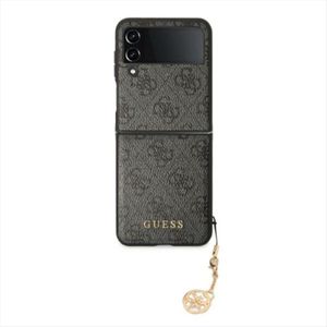 Guess 4G Chain Charms Collection Hardcase Hülle Cover für Samsung Galaxy Z Flip4 Grau