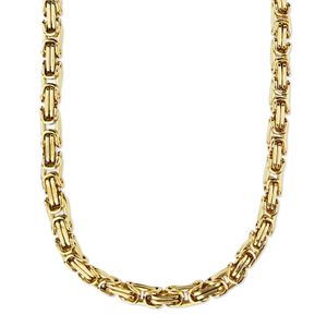 9 mm Königskette Armband Herrenkette Männer Kette Halskette, 75 cm Gold Edelstahl Ketten