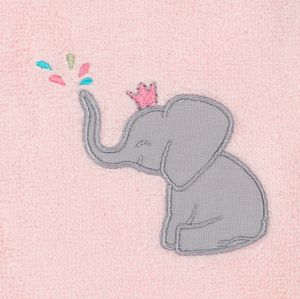 Smithy Kapuzenhandtuch Elefant, rosa