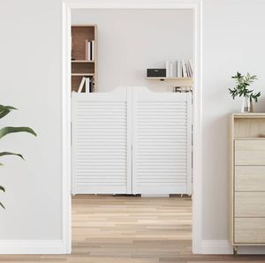 vidaXL Drzwi skrzydłowe z żaluzją 2 pary białe 90x100 cm