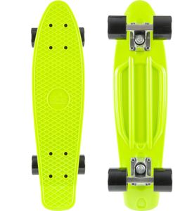 STAR-SKATEBOARDS Vintage Retro Cruiser Skateboard ab 6 - 8 Jahre, 22er Diamond Class, Grün & Schwarz