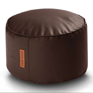 Pouf Stay 45x25 cm Leder - Dunkelbraun