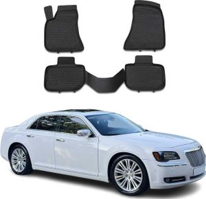 2012-2024 Chrysler 300C RWD dywaniki podłogowe TPE czarne 4 szt